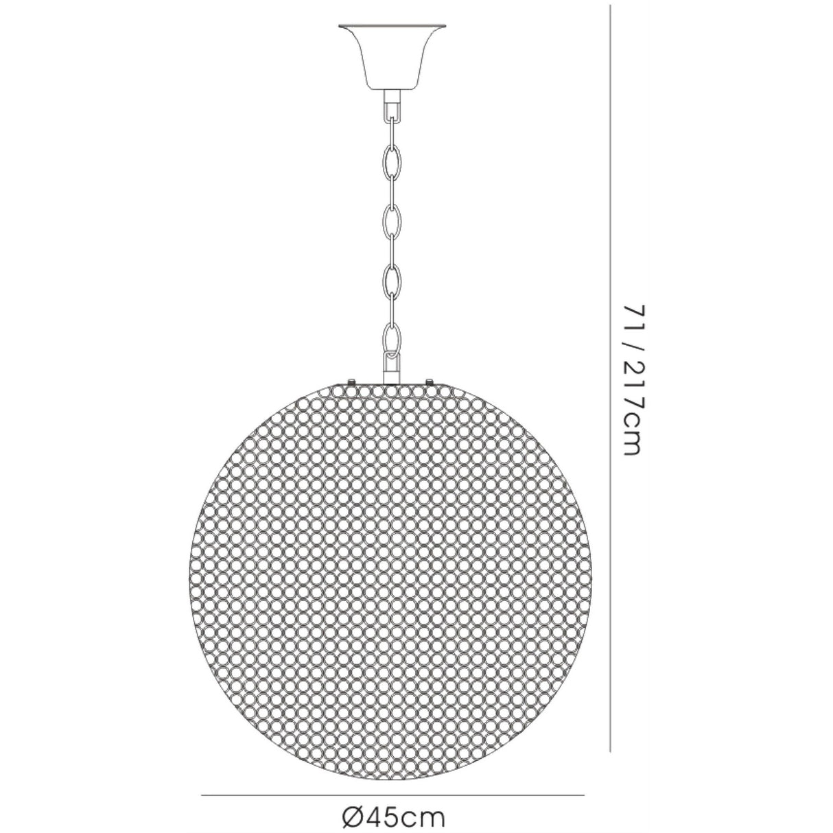 Ava 7 Light Crystal Pendant Light – French Gold