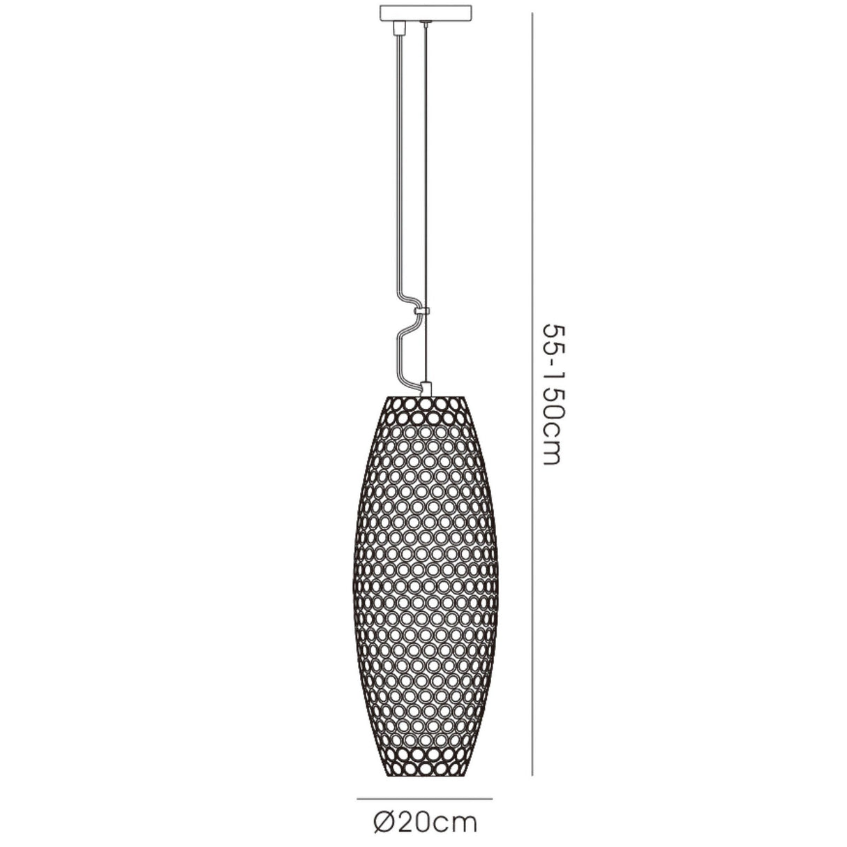 Kos 20cm 4 Light Crystal Pendant Light - French Gold