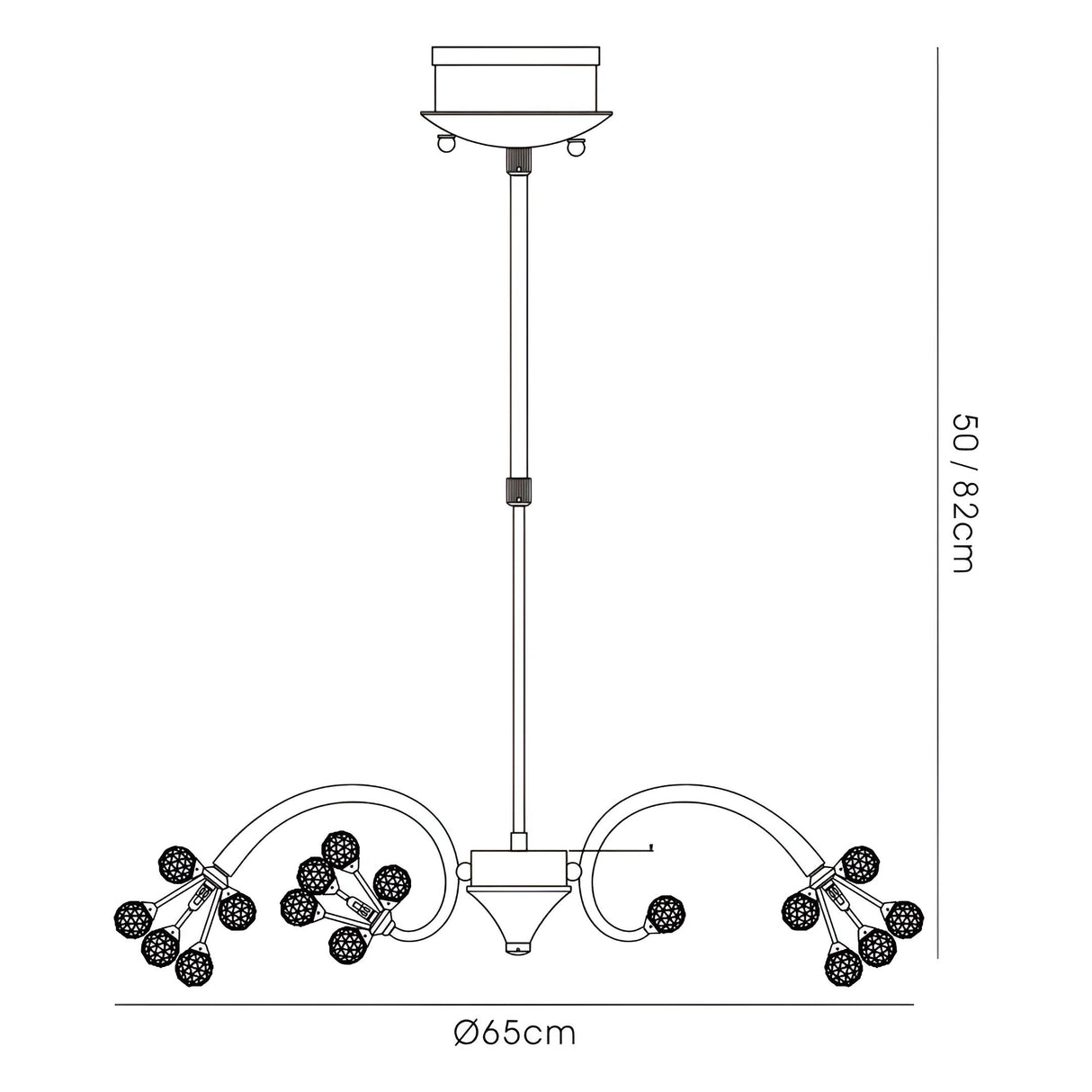 Octavia 65cm 9 Light Crystal Chandelier - Polished Chrome