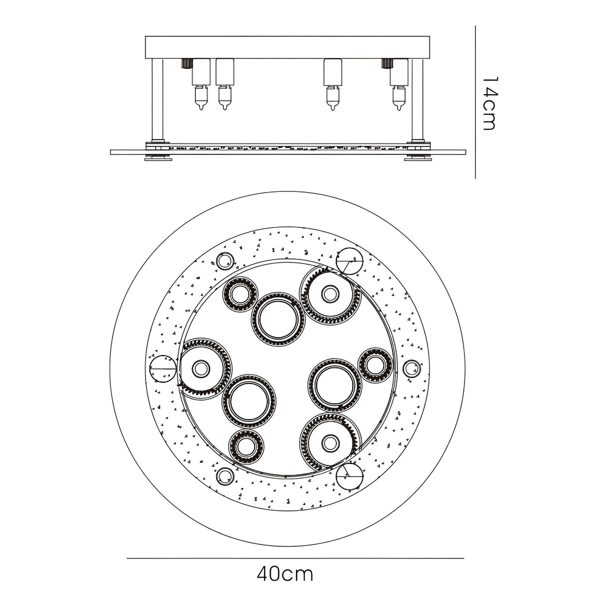 Destello 6 Light Crystal Flush Ceiling Light - Polished Chrome