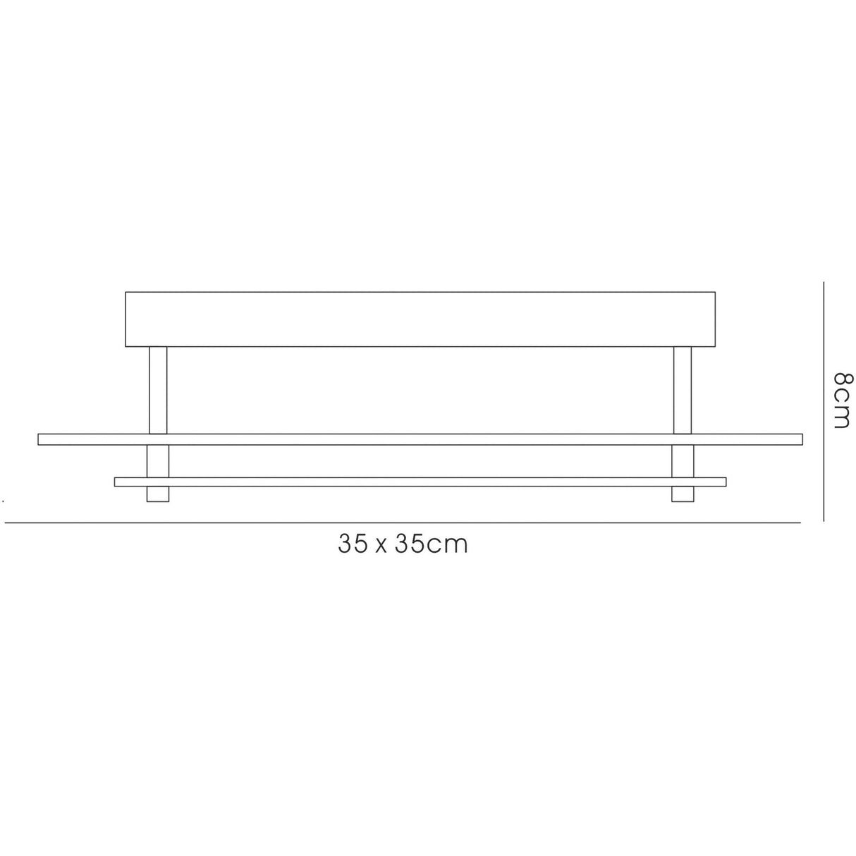 Roveta 2 Light Wall/Flush Ceiling Light - Polished Chrome