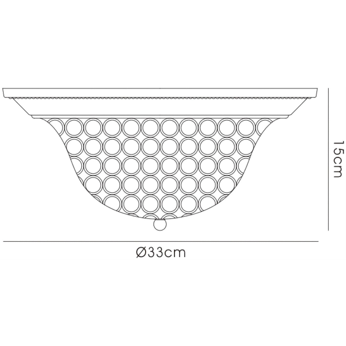 Paloma 2 Light Medium Crystal Flush Ceiling Light - Antique Brass