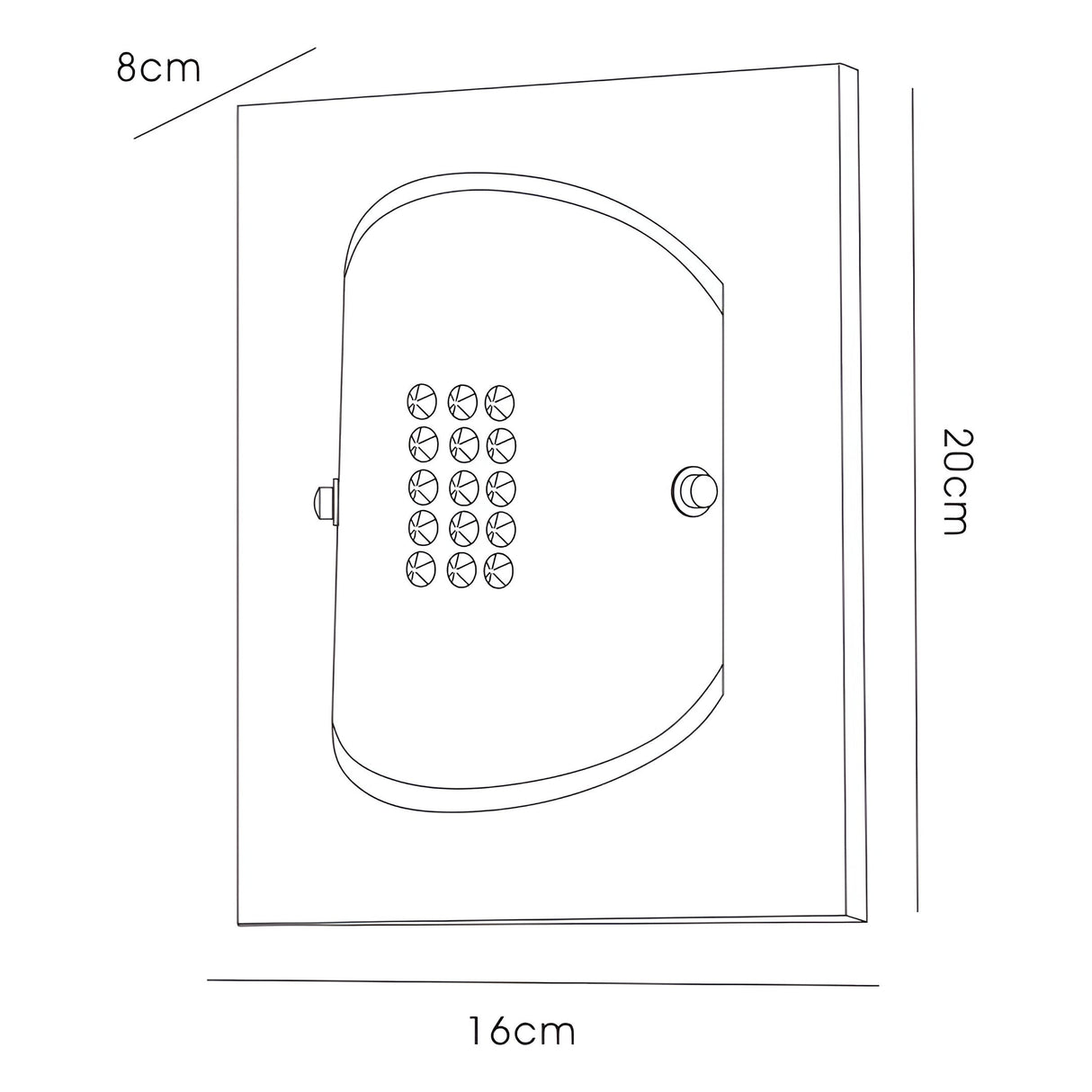 Starlis 1 Light Crystal Wall Light - Polished Chrome