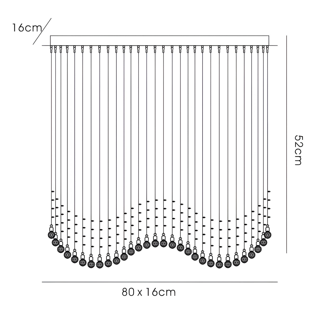 Colorado 4 Light Crystal Bar Pendant Light - Polished Chrome