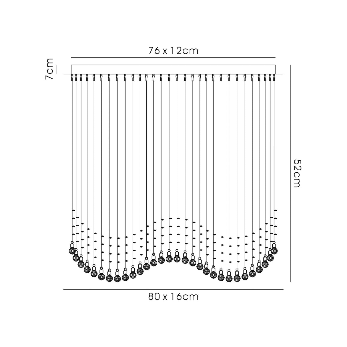 Colorado 4 Light Crystal Bar Pendant Light - French Gold