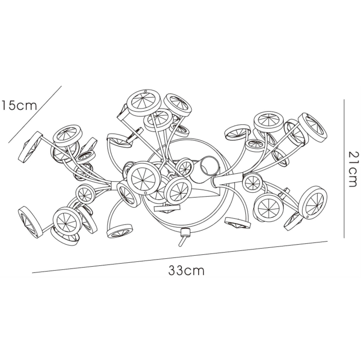 Savanna 2 Light Crystal Wall Light - Chrome