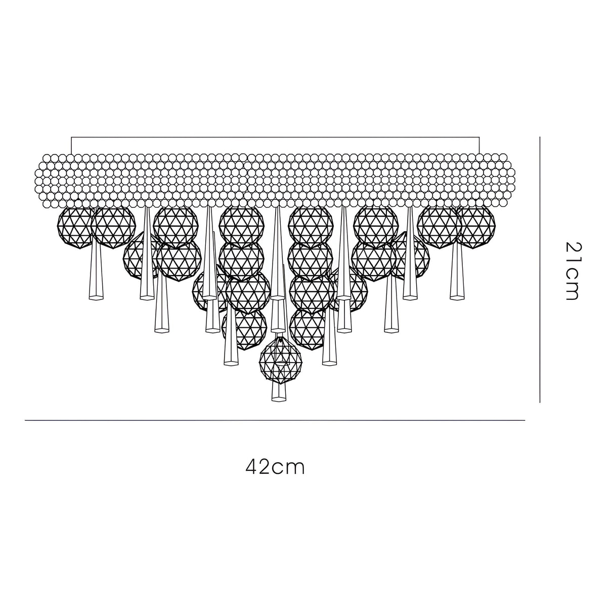 Alexandra 6 Light Crystal Flush Ceiling Light - Polished Chrome