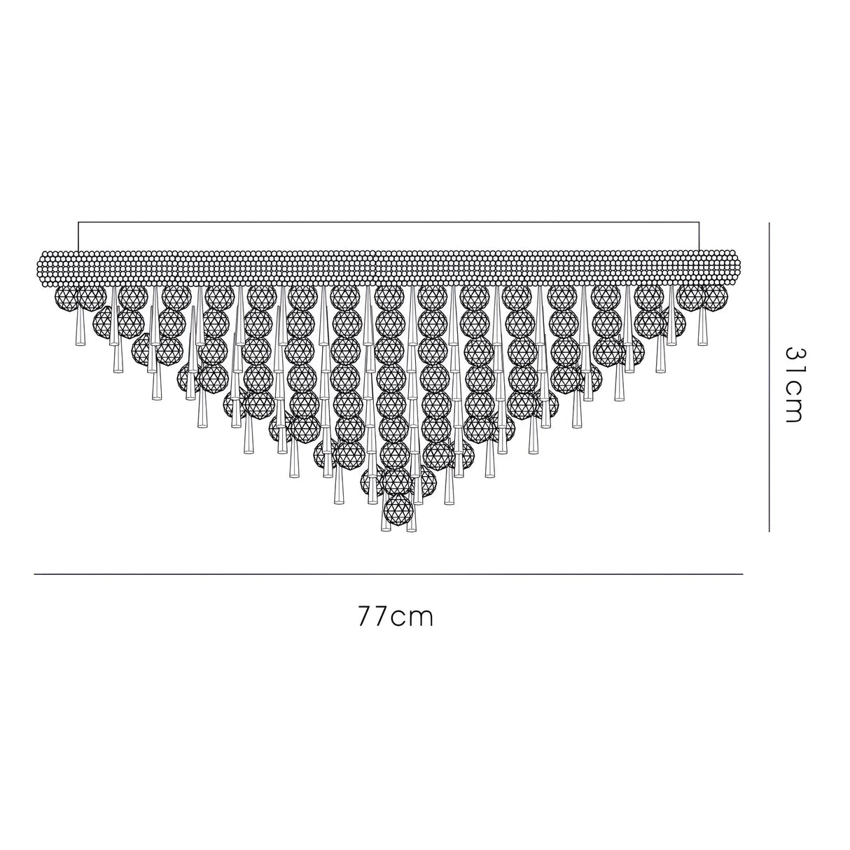 Alexandra 16 Light Crystal Flush Ceiling Light - Polished Chrome