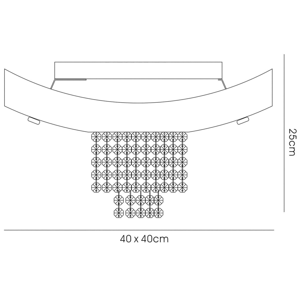 Nyla 5 Light Glass/Crystal Flush Ceiling Light - Polished Chrome