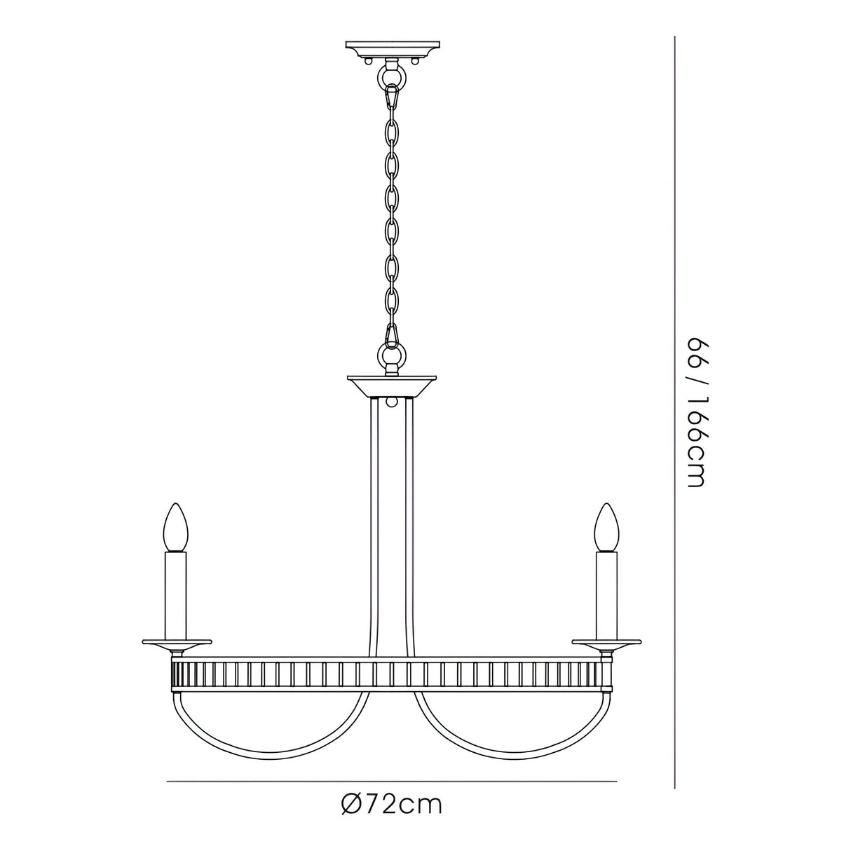 Saskia 72cm Round 6 Light Crystal Chandelier - Aged Bronze