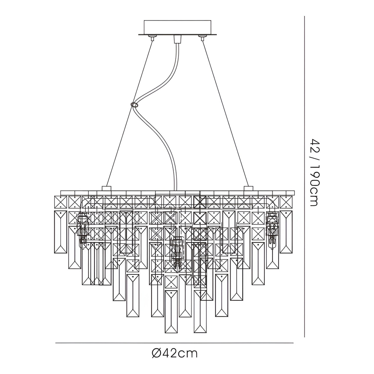 Maddison 42cm Round 6 Light Crystal Chandelier - Rose Gold