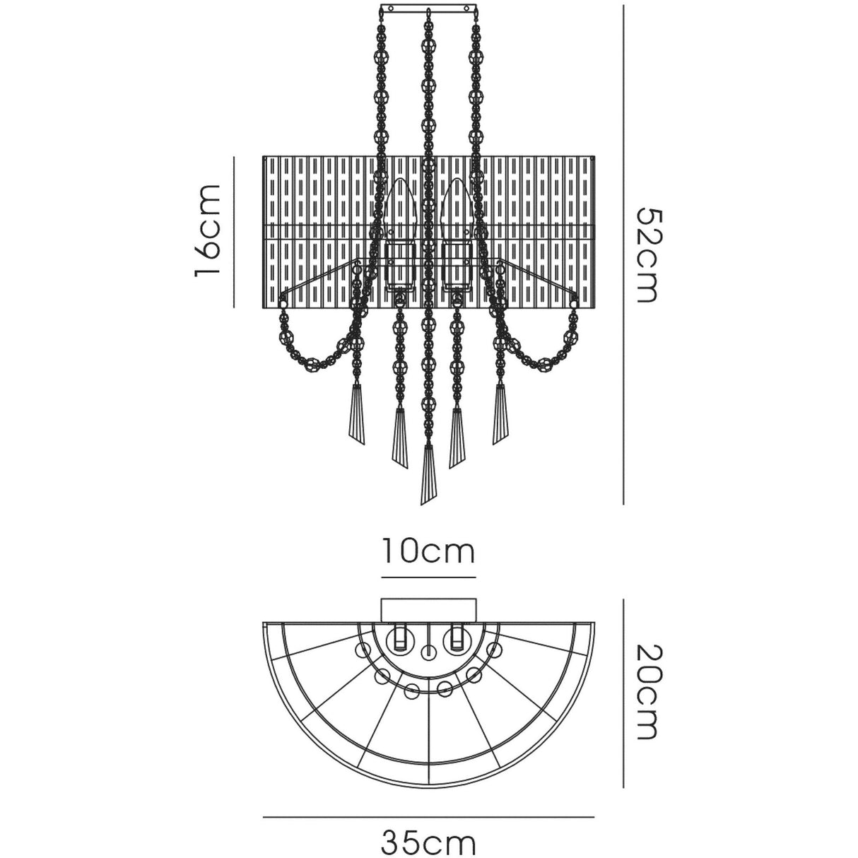 Freida 2 Light Crystal Wall Light - Chrome With White Shade