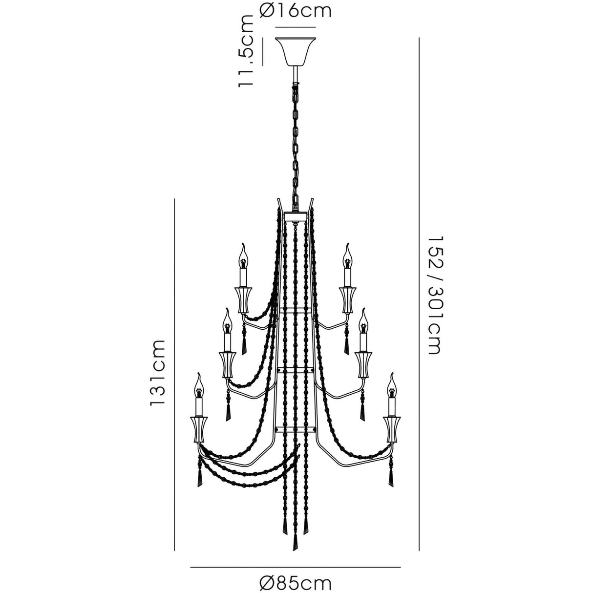 Armand 85cm 12 Light Crystal Chandelier - French Gold