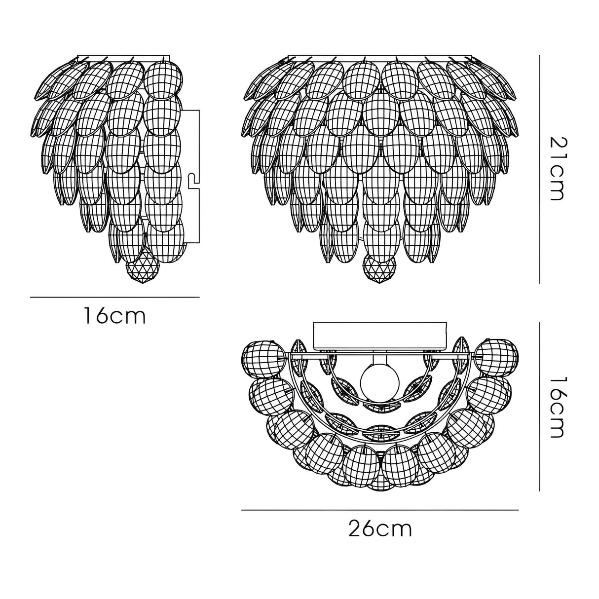 Coniston 1 Light Crystal Wall Light – French Gold