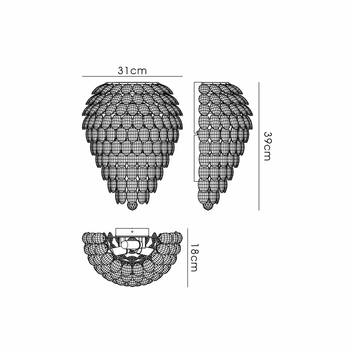 Coniston 6 Light Bathroom Crystal Wall Light - Chrome