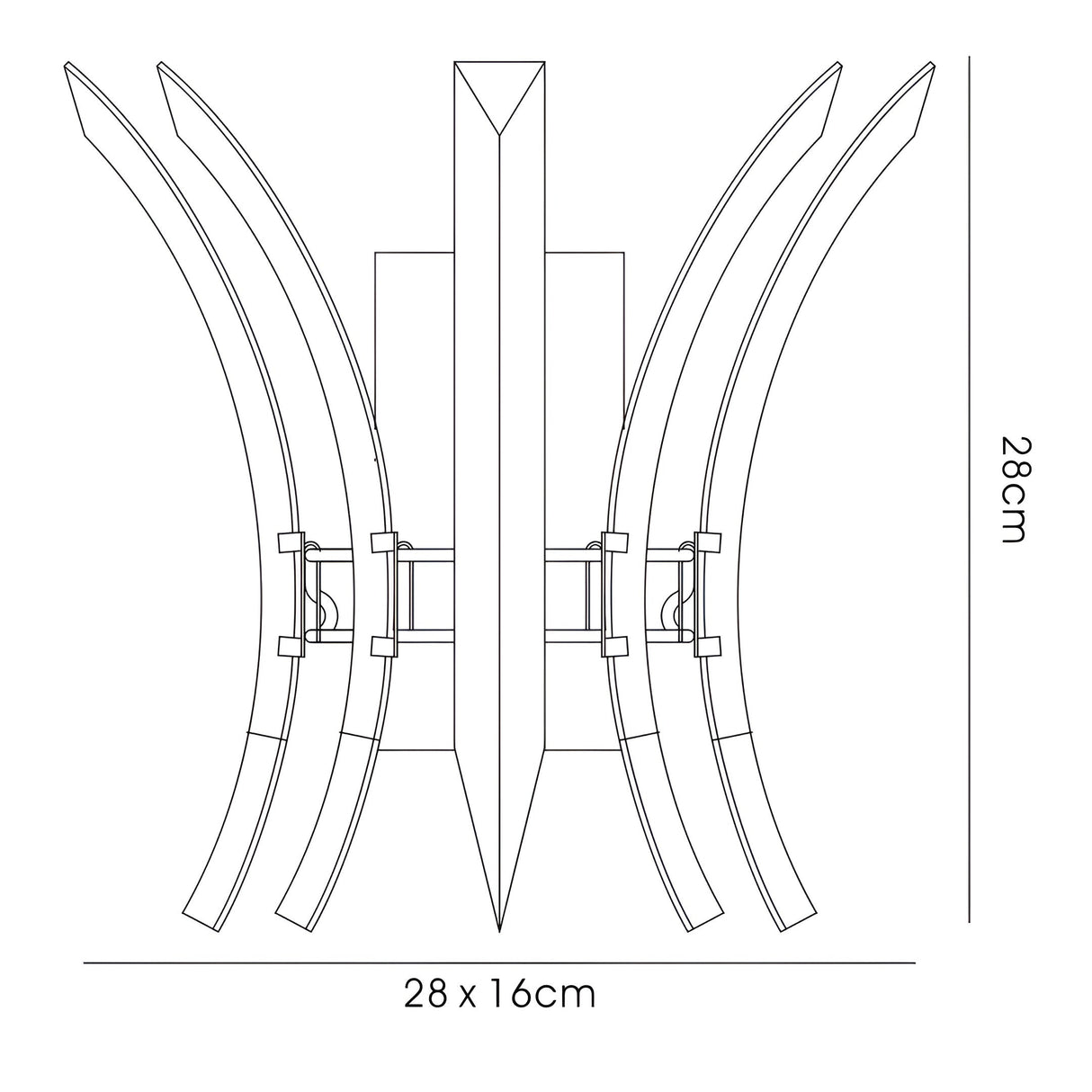 Sinclair 2 Light Wall Light - Polished Chrome