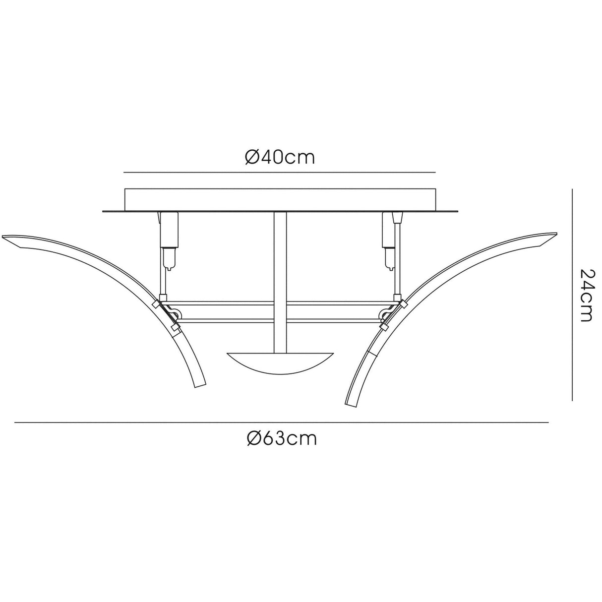 Sinclair 6 Light Semi-Flush Ceiling Light – Polished Chrome