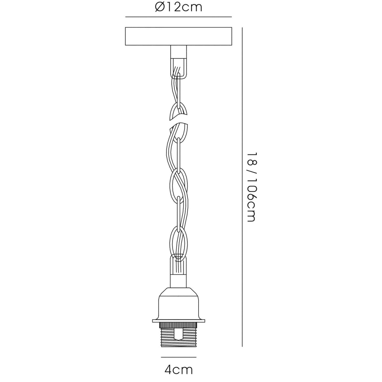 Kudo 12cm 1 Light Pendant Light - Polished Chrome