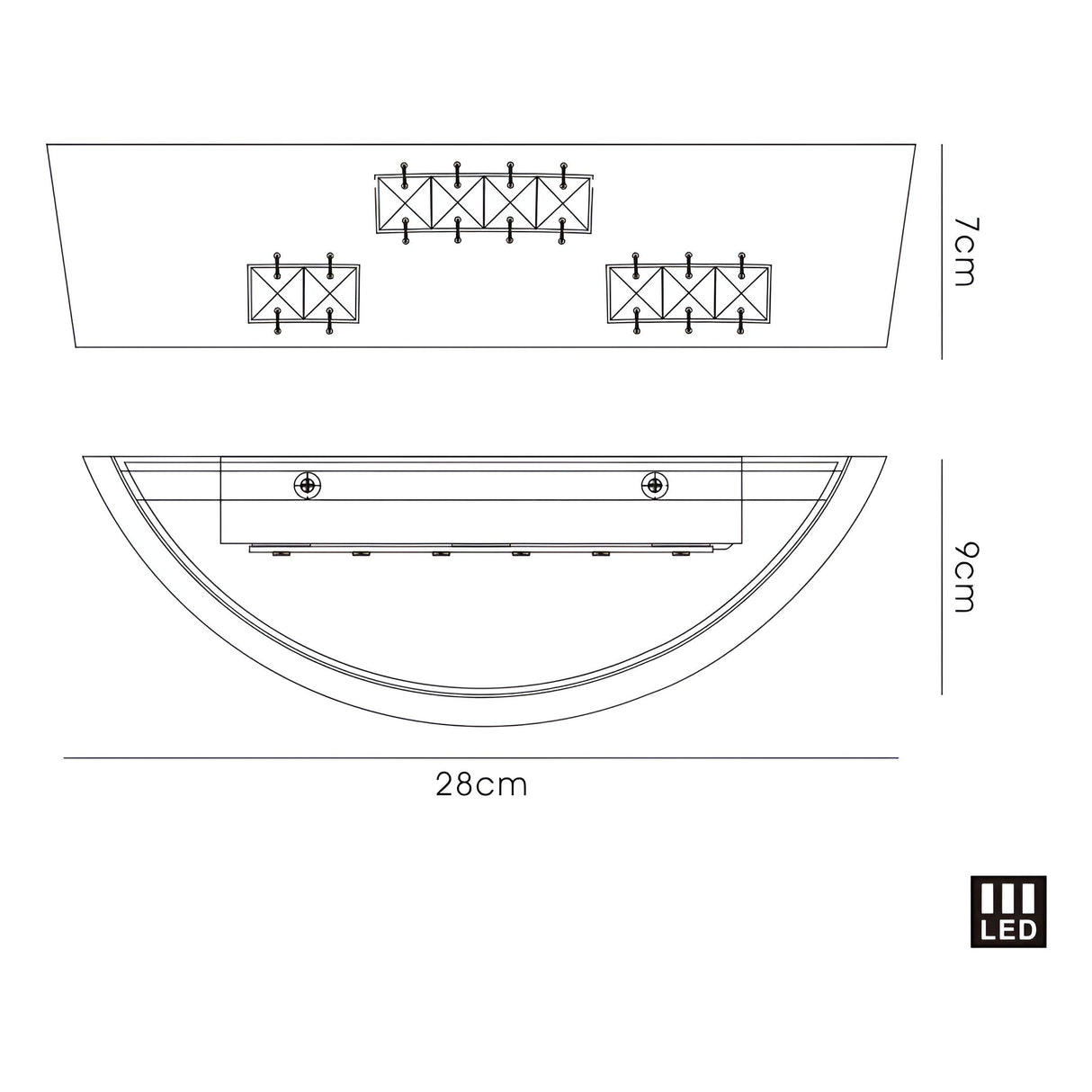 Phoenix Crystal Wall Light 3W 4000K - White