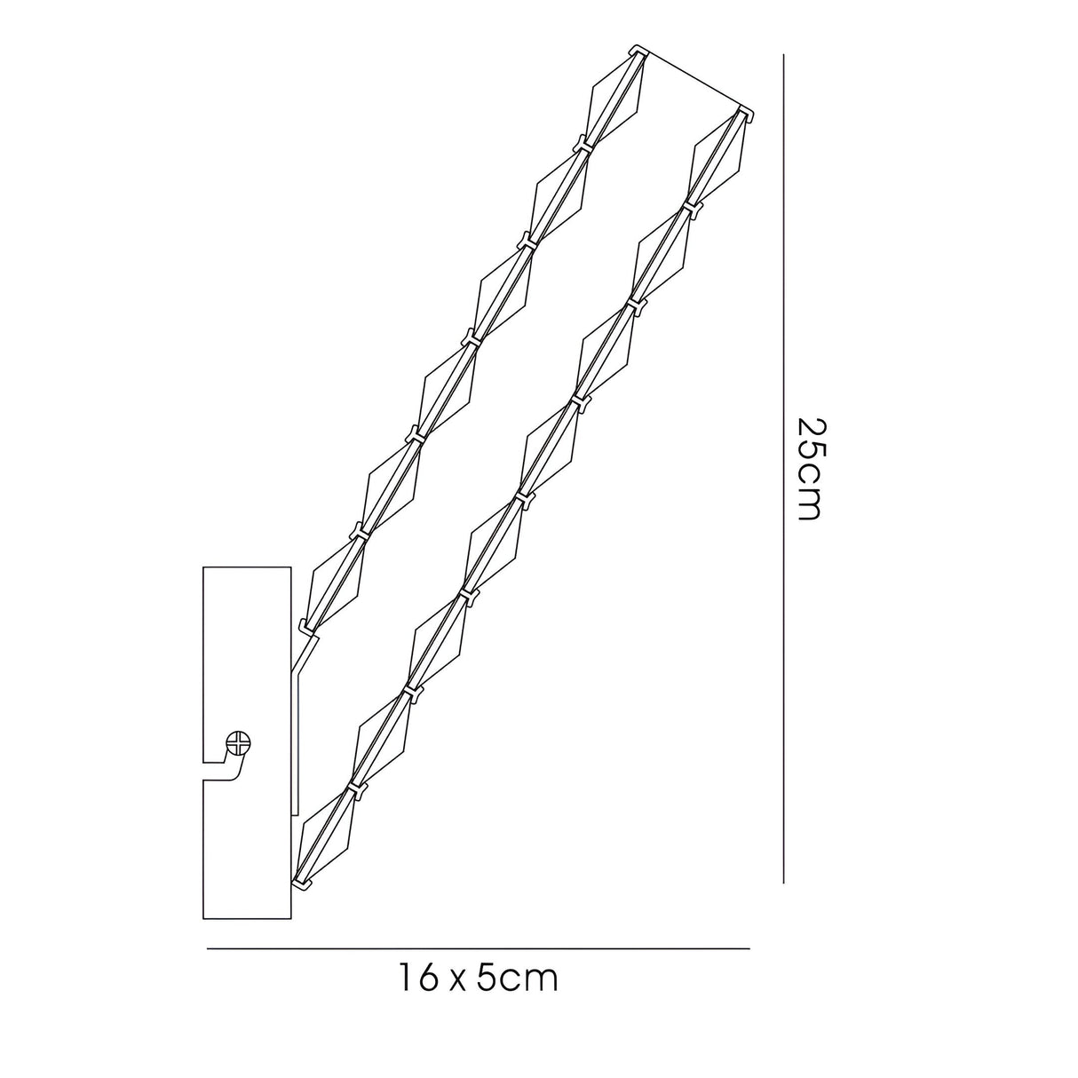 Galaxy LED Crystal Wall Light 3W 4000K - Chrome