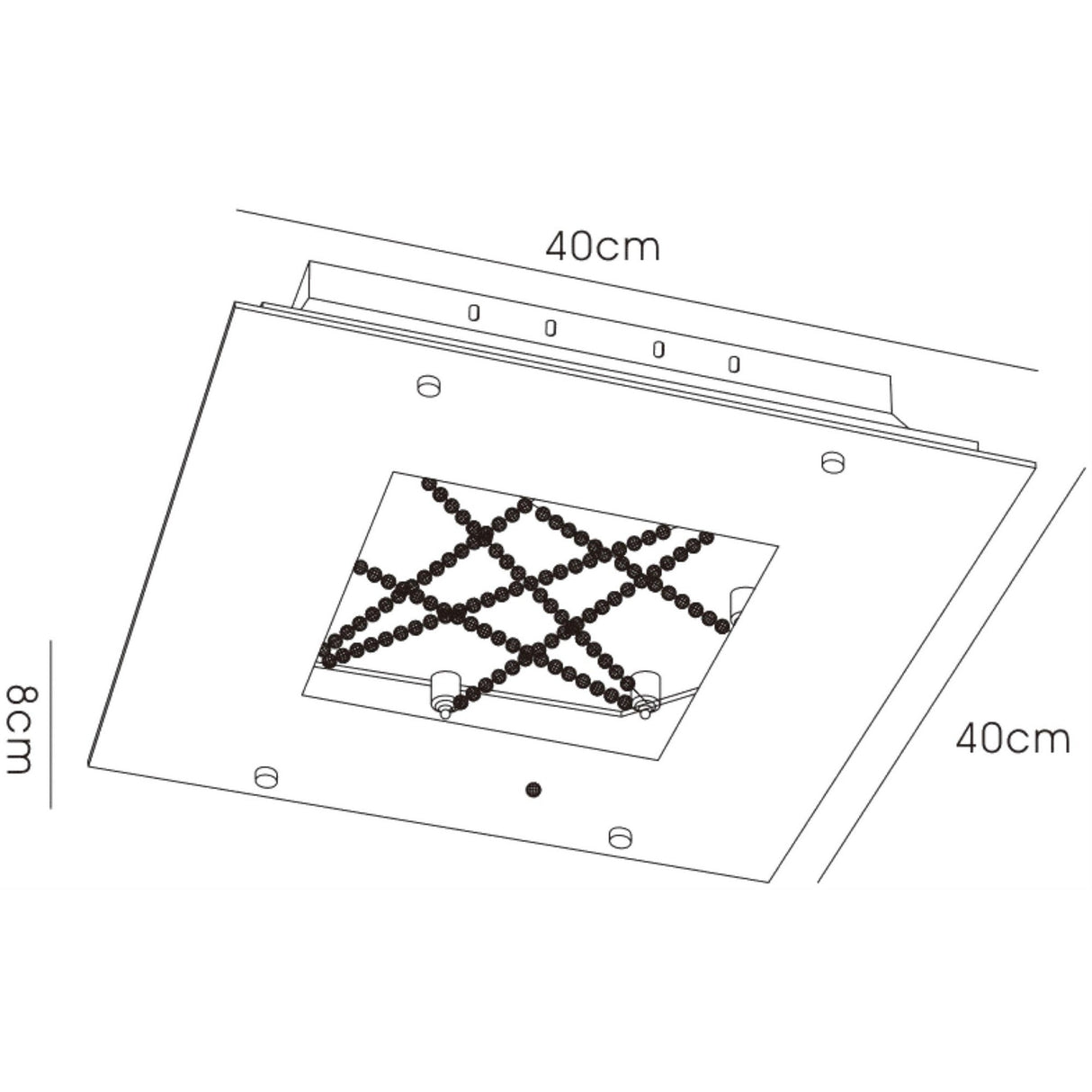 Felix LED Crystal Flush Ceiling Light 3600K 16W - Polished Chrome