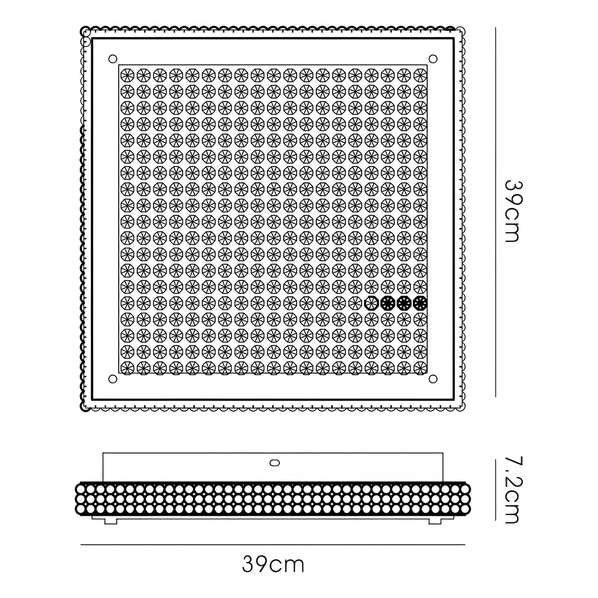 Amelia LED Crystal Flush Ceiling Light 4000K 21W - Polished Chrome