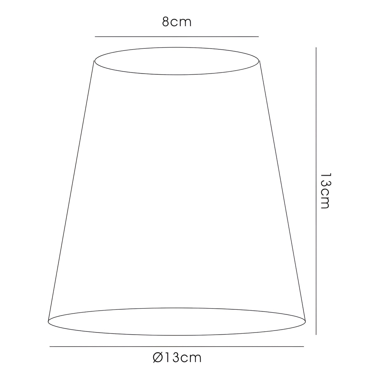 Wrinkle Clip-On Lampshade - Black, 8/13cm x 13cm