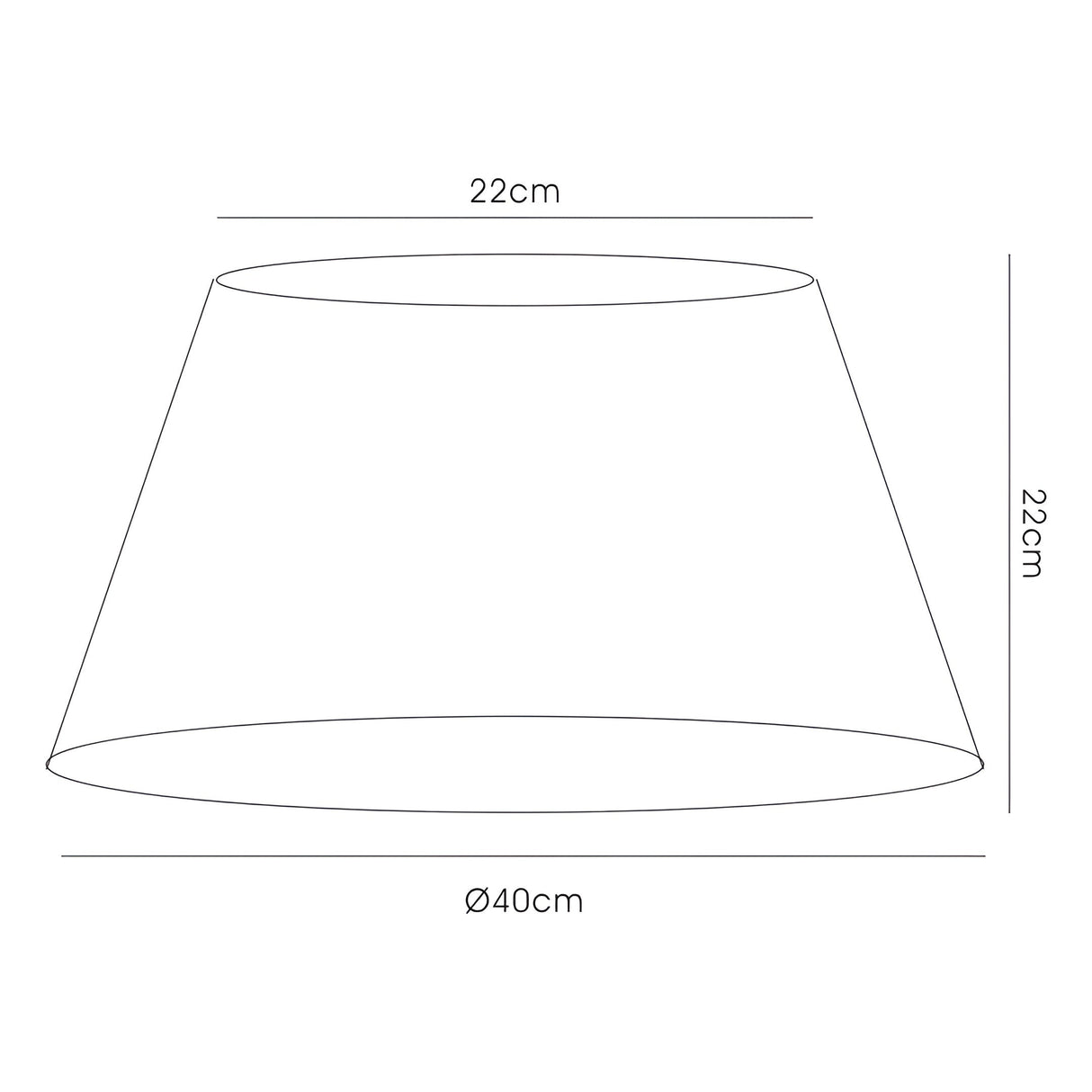 Wrinkle Lampshade - Black, 22/40cm x 22cm