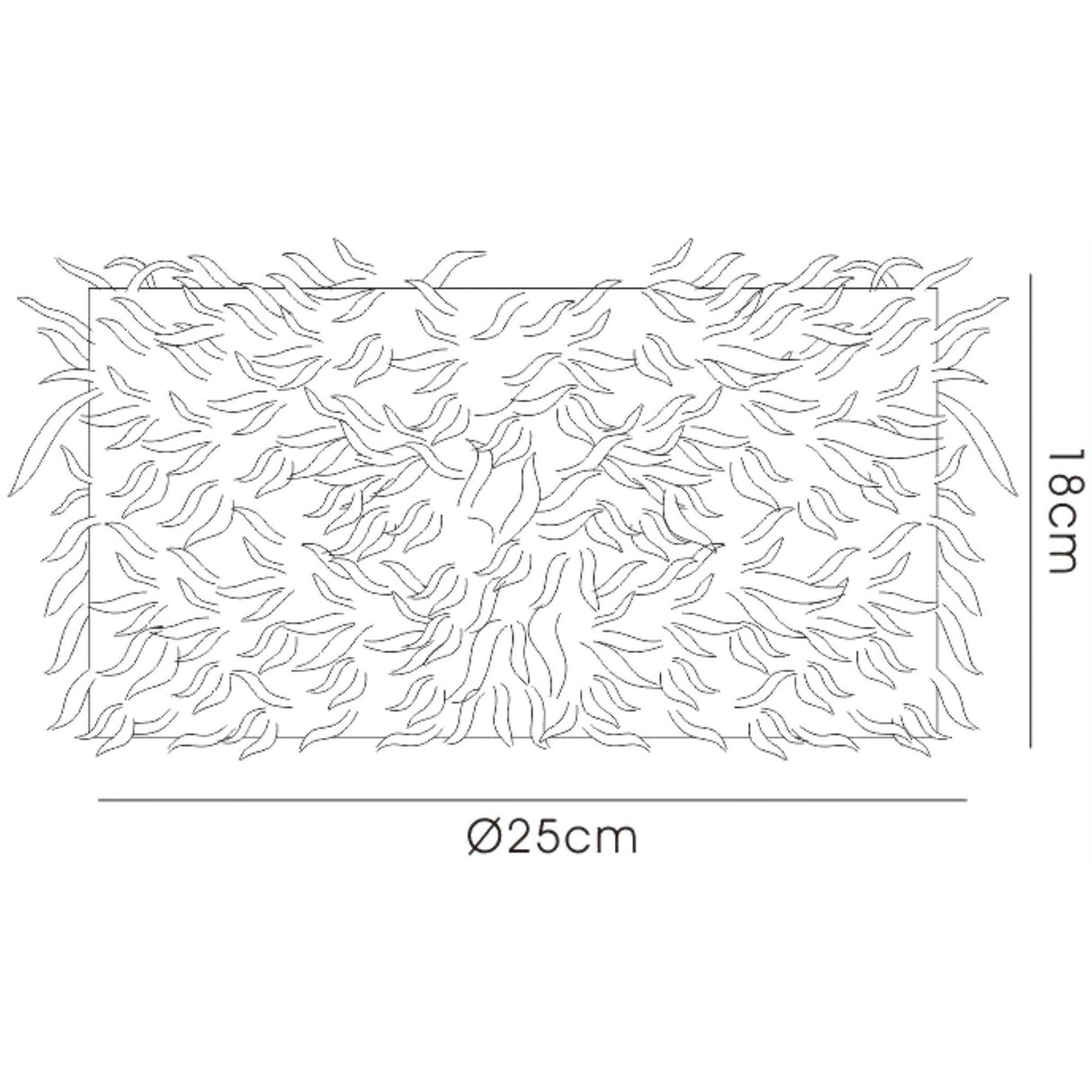 Arqus Feather Lampshade - Black, 25 x 18cm