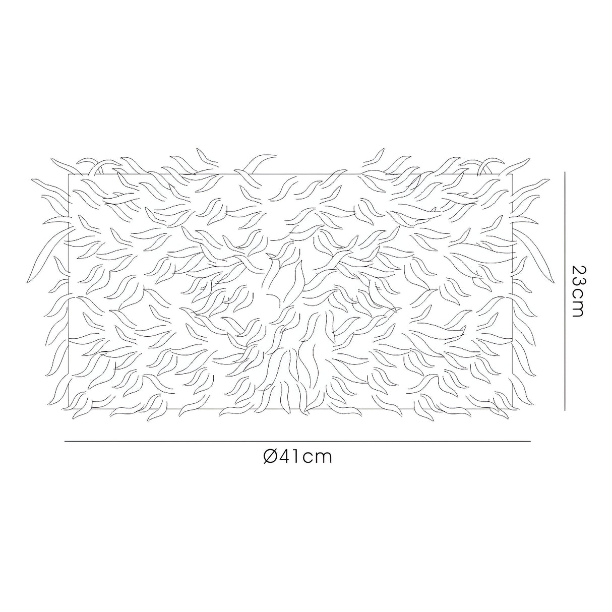 Arqus Feather Lampshade - Black, 41 x 23cm