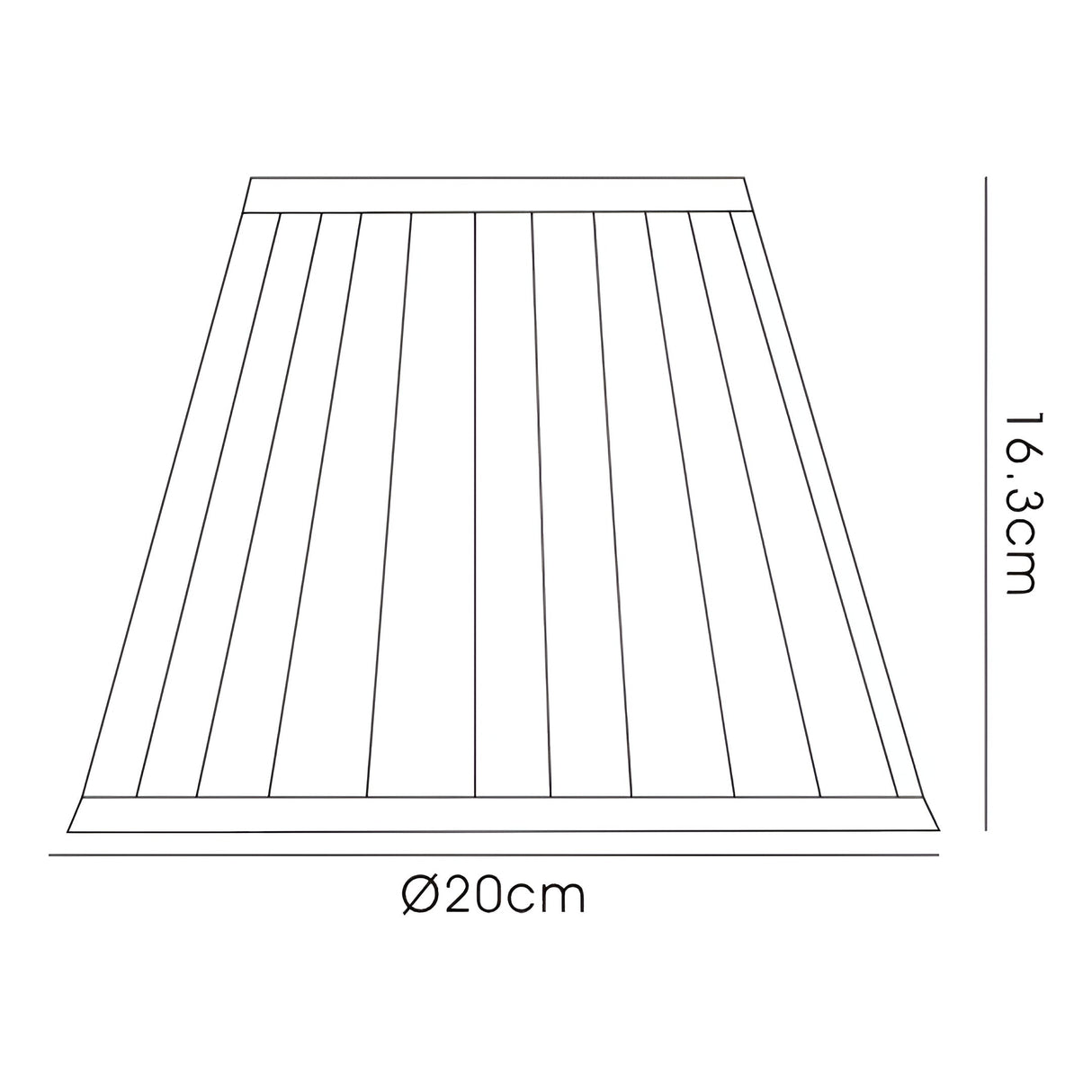 Stella Round Lampshade - Ivory, 15/20cm x 16.3cm
