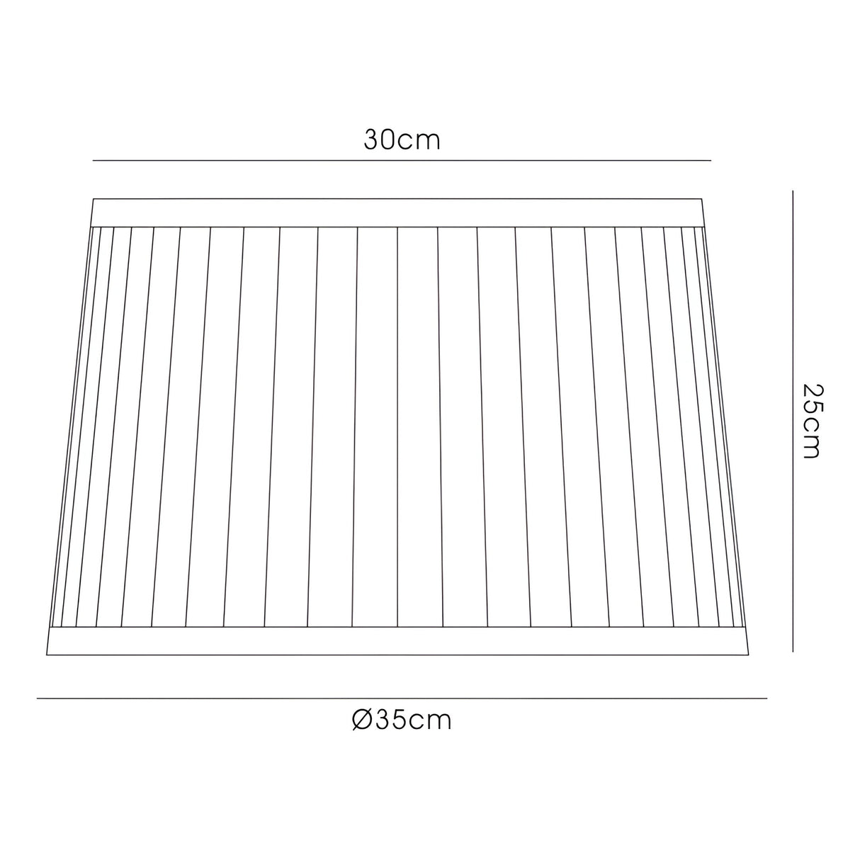Stella Round Lampshade - Ivory, 30/35cm x 25cm