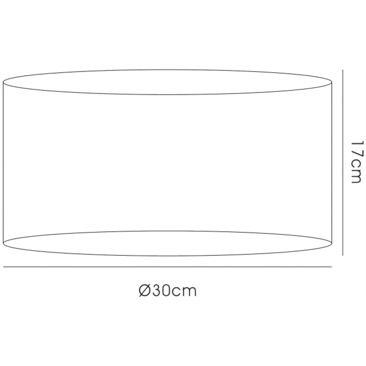 Victoria Round Lampshade - Ivory Cream, 30 x 17cm