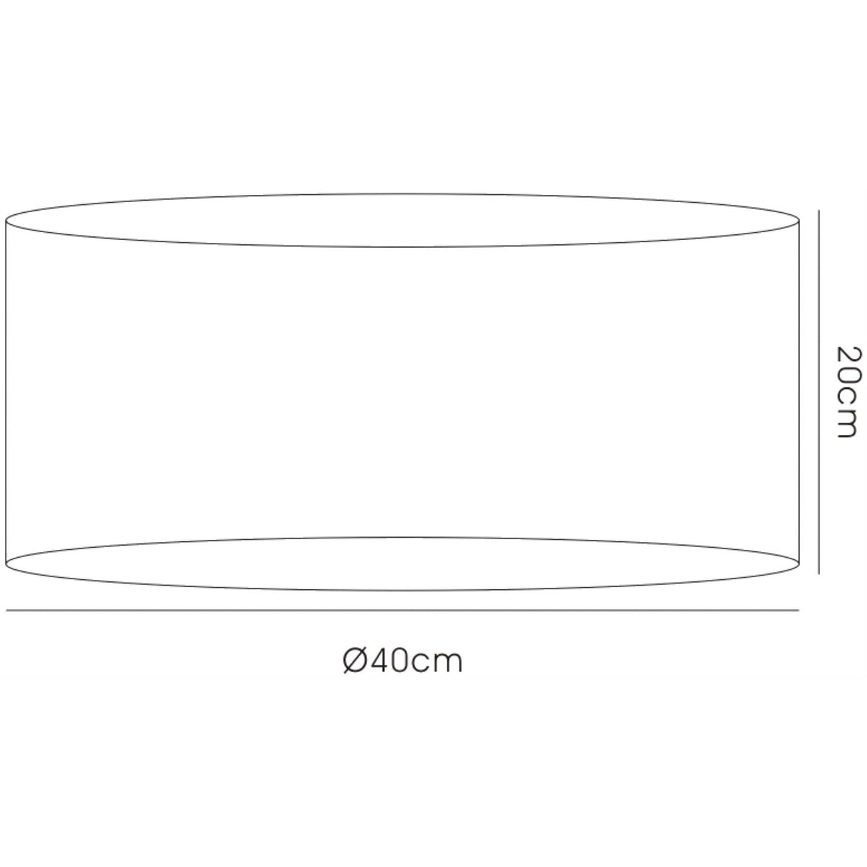 Victoria Round Lampshade - Ivory Cream, 40 x 20cm