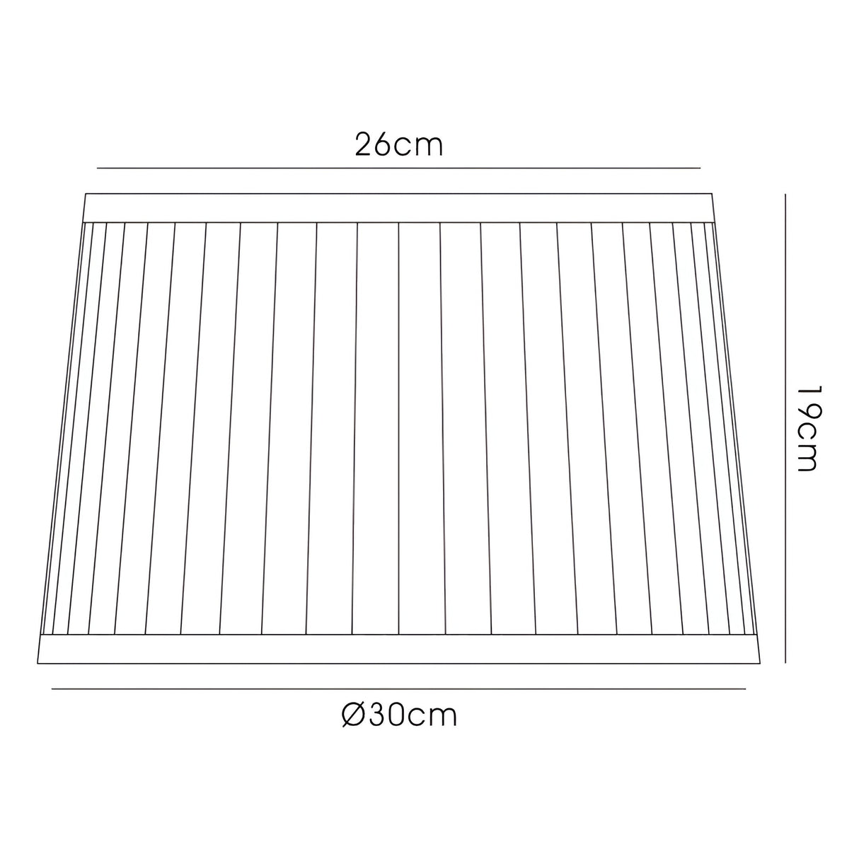 Willow Lampshade - White, 26/30cm x 19cm