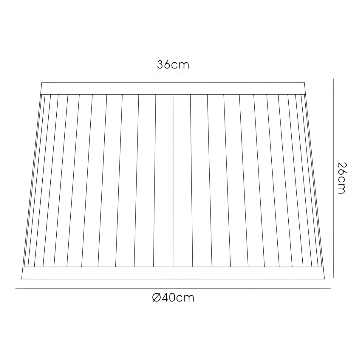 Willow Lampshade - Cream, 36/40cm x 26cm