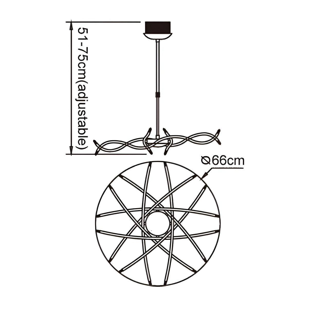 Aire 16 Light Telescopic Semi-Flush Ceiling Light – Polished Chrome