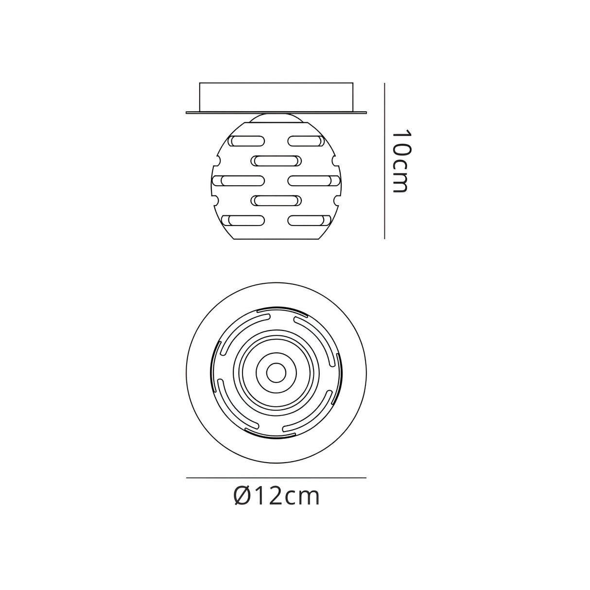 Dali 1 Light Flush Ceiling Light - Polished Chrome