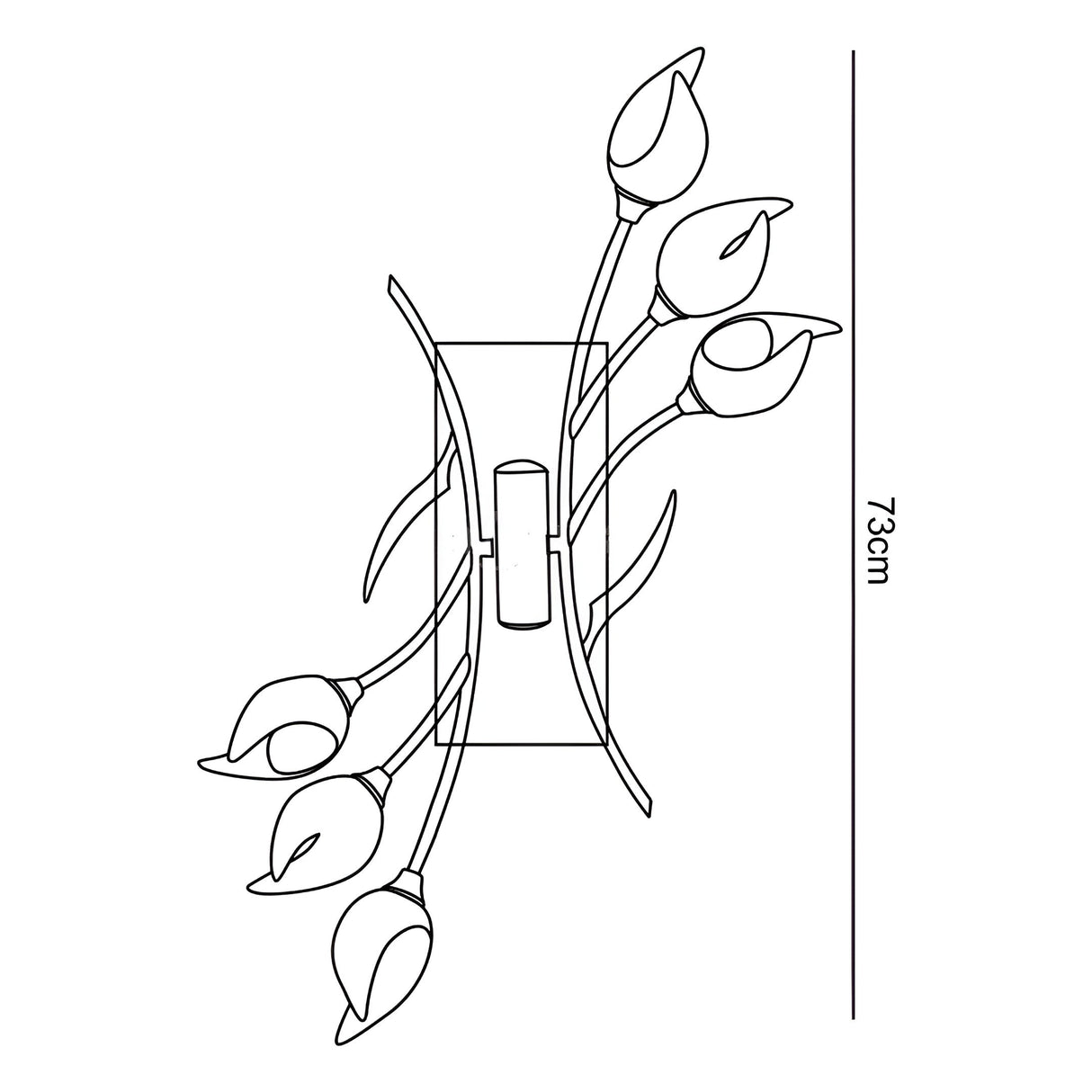 Holland 6 Light Ceiling/Wall Light With Switch - Polished Chrome