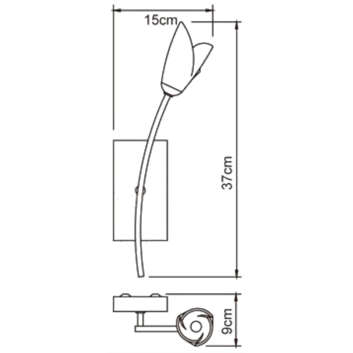 Pietra 1 Light Wall Light With Switch - Antique Brass