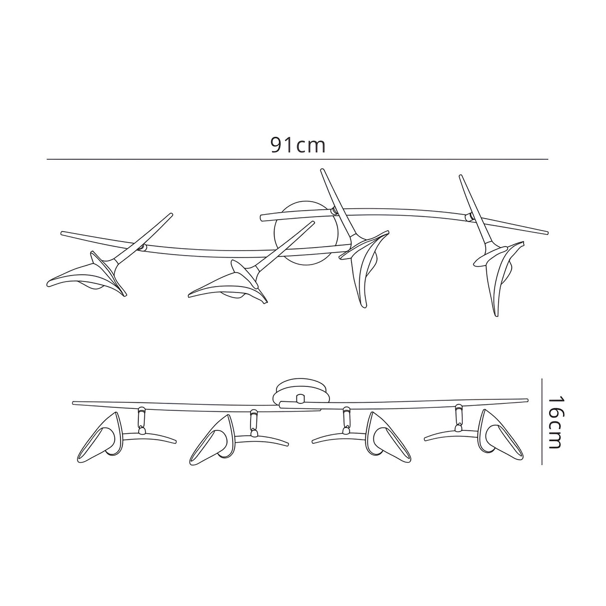 Flavia 4 Light Spot Ceiling Light – Polished Chrome