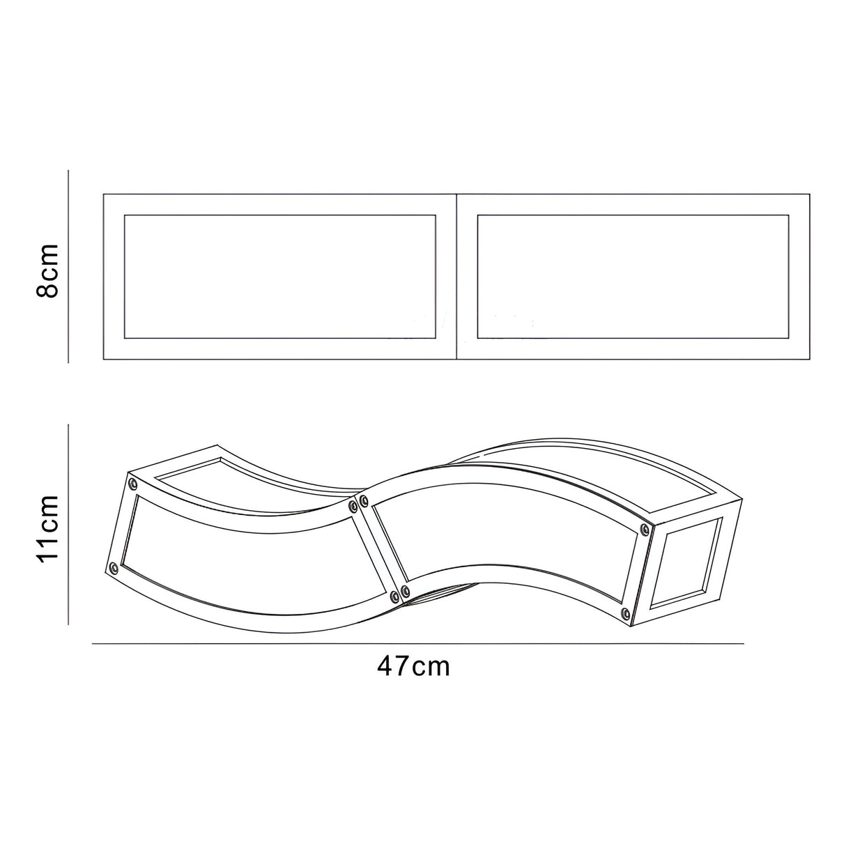 Duna 2 Light Wall Light E27 - Polished Chrome
