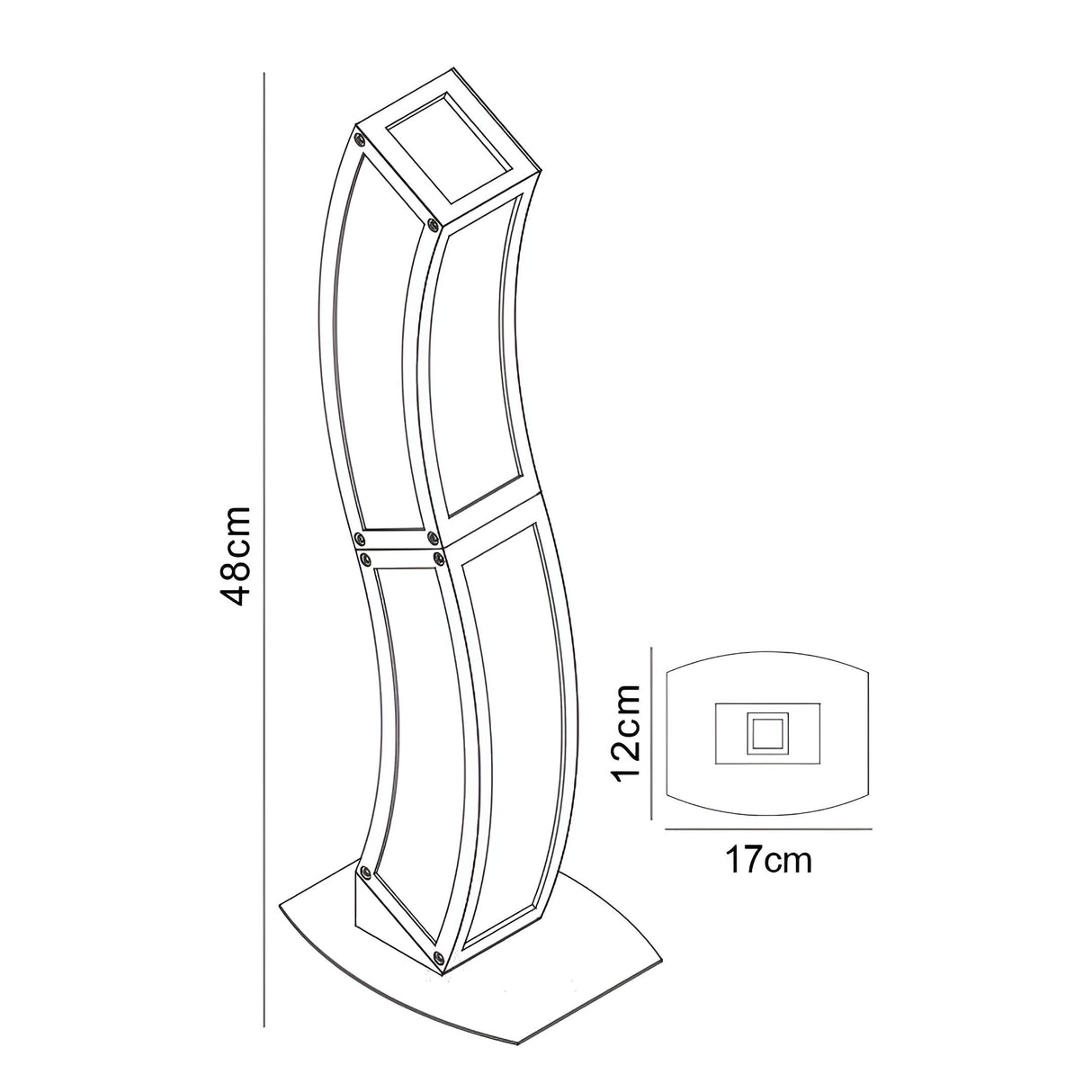 Duna LED Table Lamp 30W 2700K - Chrome