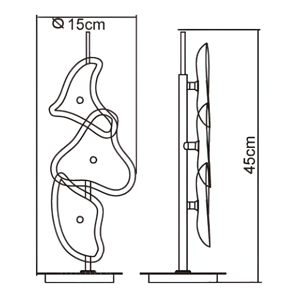 Otto 3 Light Frosted Glass Table Lamp - Polished Chrome