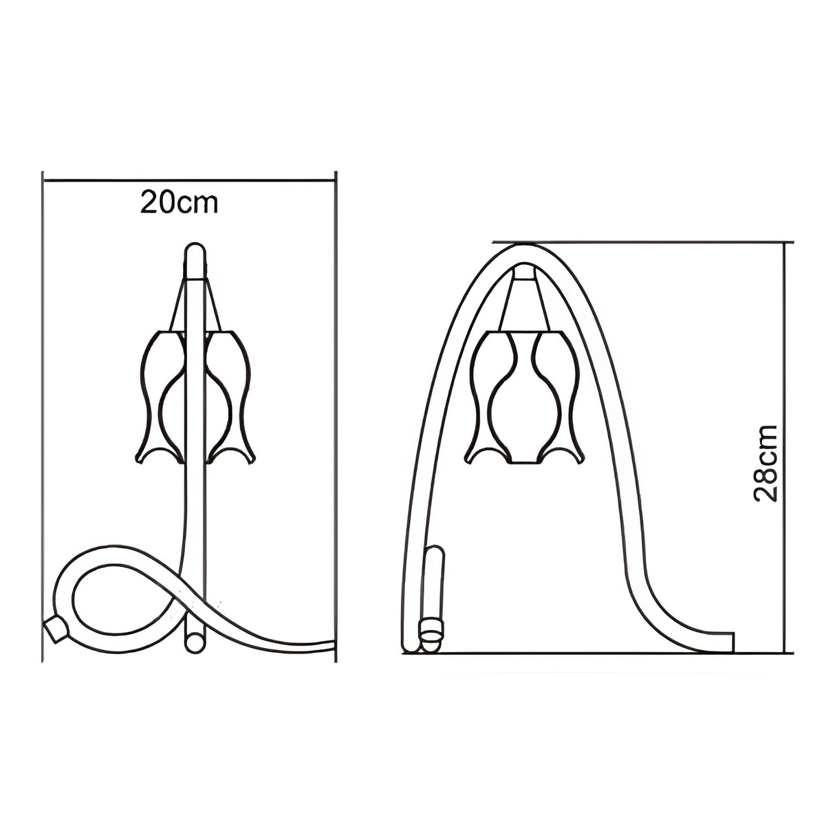 Amel 1 Light Table Lamp - Polished Chrome