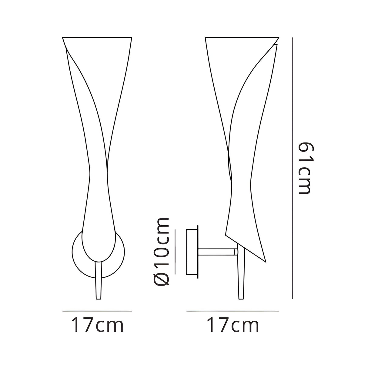 Zack 1 Light Wall Light - Satin Nickel