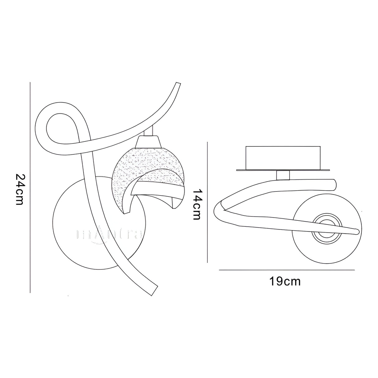 Fragma Right 1 Light Wall Light With Switch - Polished Chrome