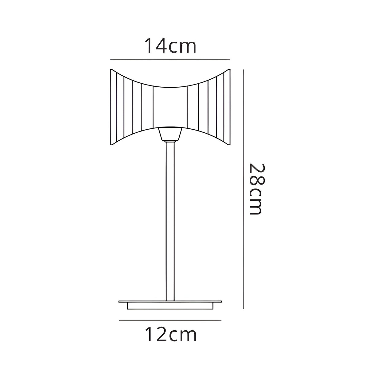 Kromo Straight Frame 1 Light Table Lamp - Chrome