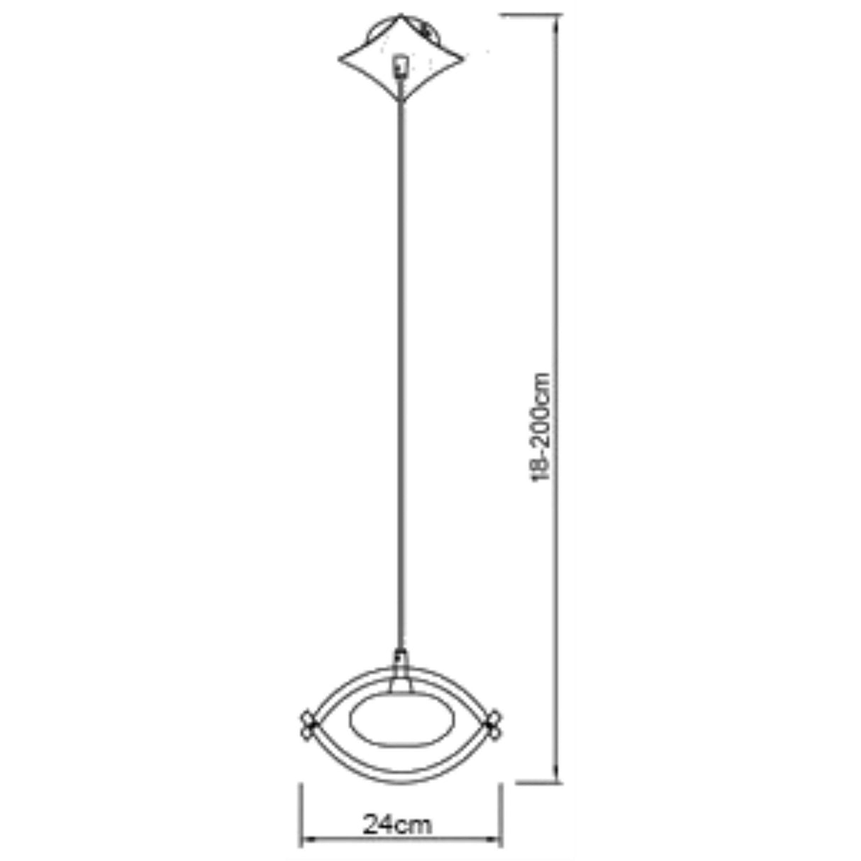 Kromo 1 Light Pendant Light - Antique Brass