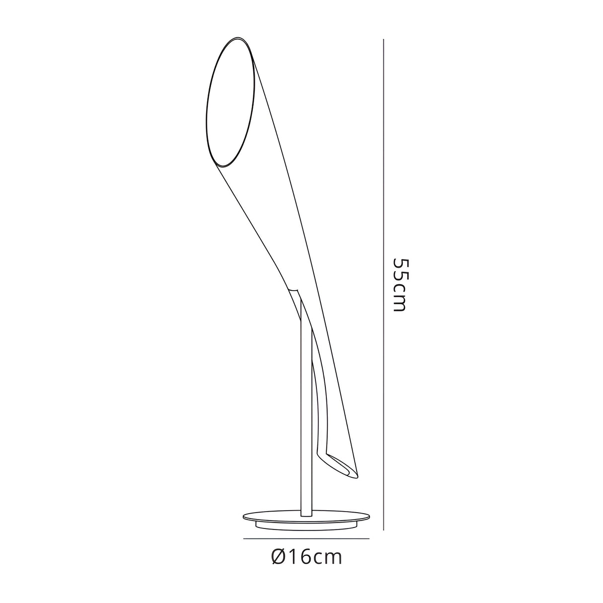 Pop 1 Light Table Lamp - Gloss White & Polished Chrome
